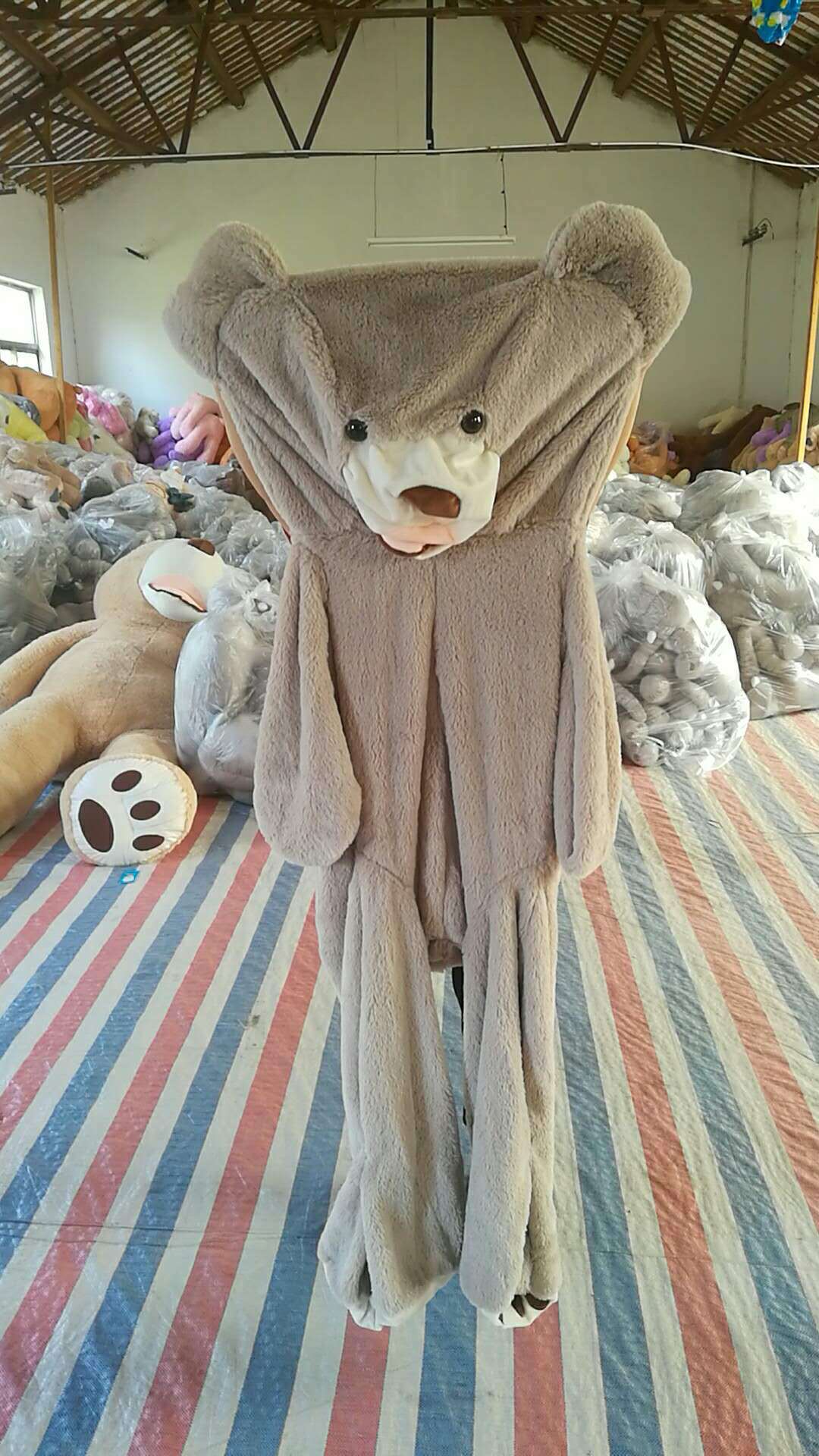 Giant Teddy Bear Plush Shell - Unstuffed Fabric Cover in Multiple Sizes