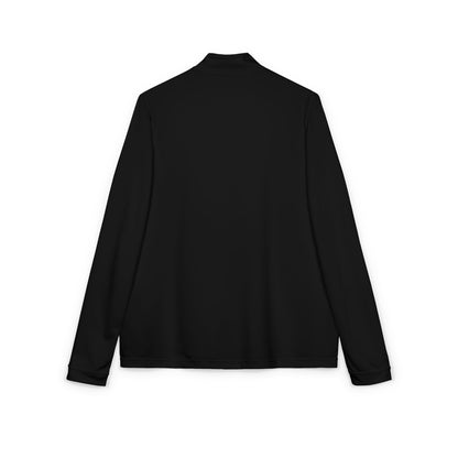 Adidas Embroidered Quarter-Zip Pullover | White Athletic Top