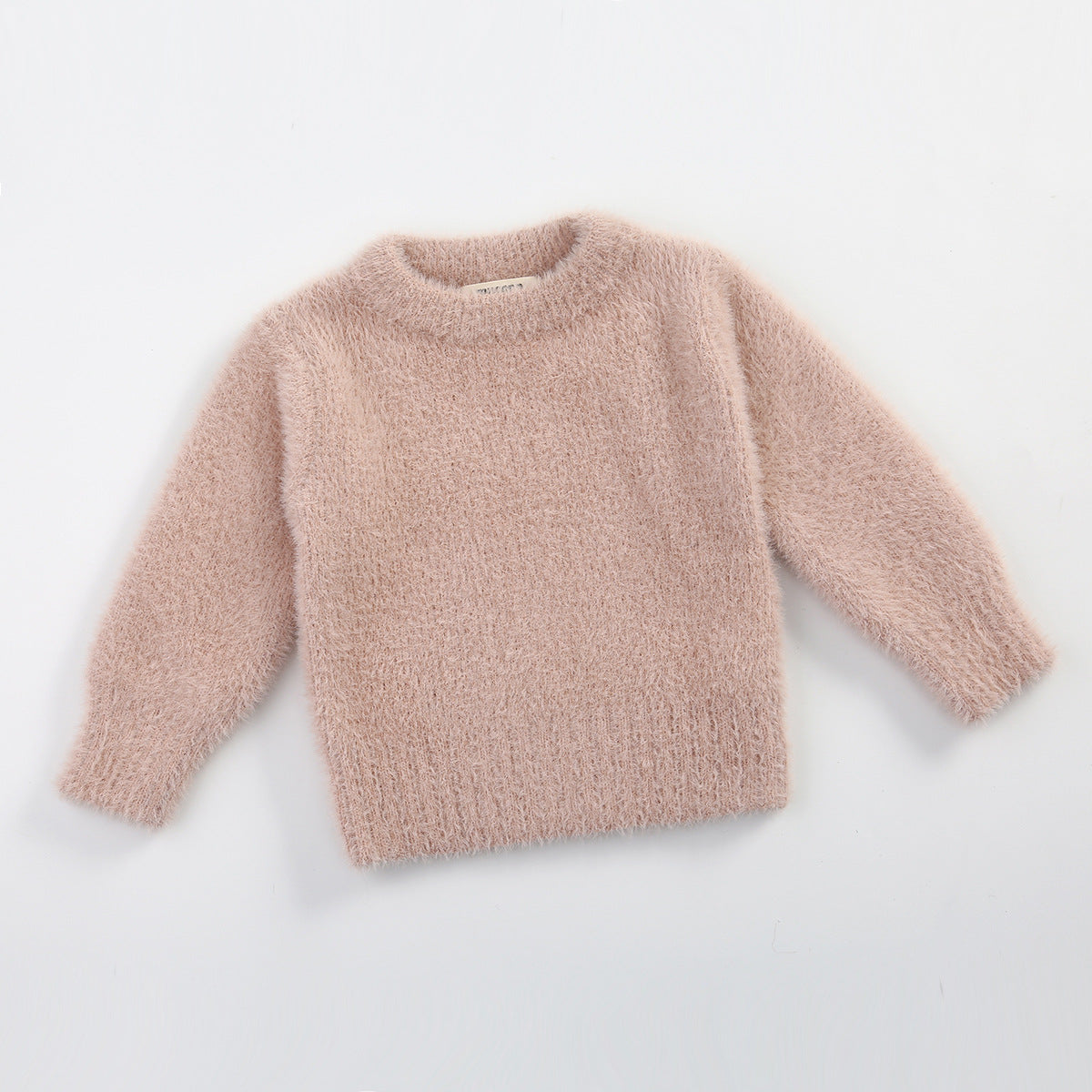 Girls Fluffy Pullover Sweatshirt – Soft Plush Top