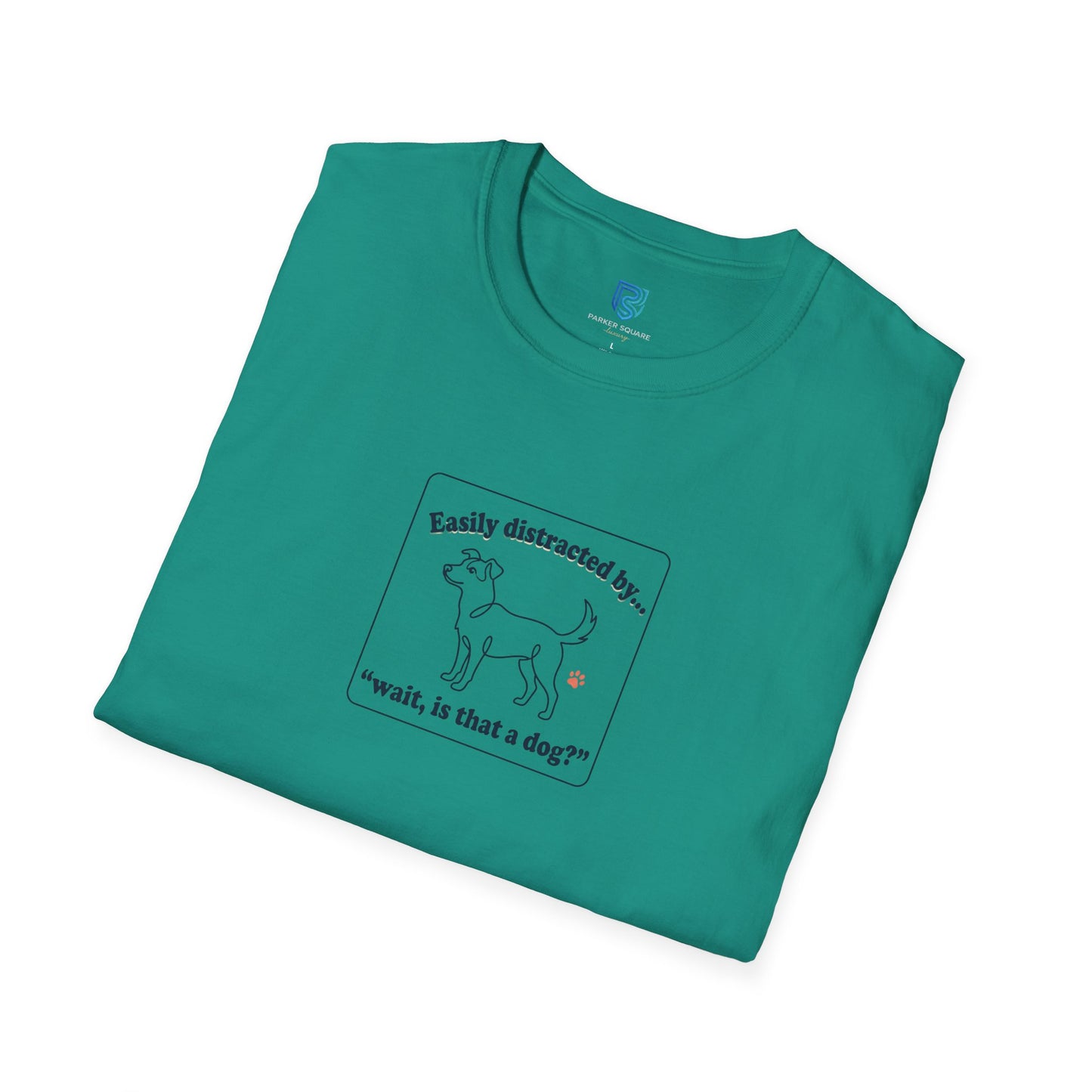 'Easily Distracted By…wait, is that a dog?' Cartoon Dog Graphic Tee