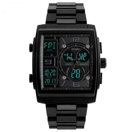 Men's LED Digital Sport Watch – 43mm, Luminous, Alarm & Date