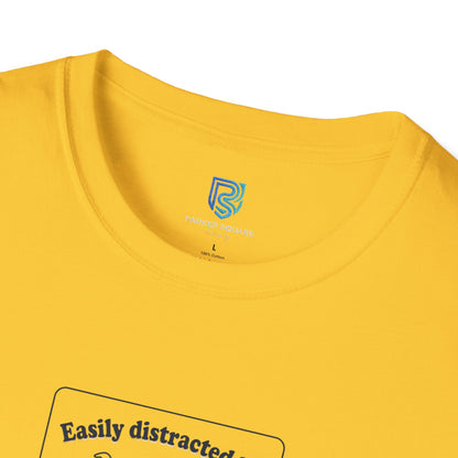 'Easily Distracted By…wait, is that a dog?' Cartoon Dog Graphic Tee