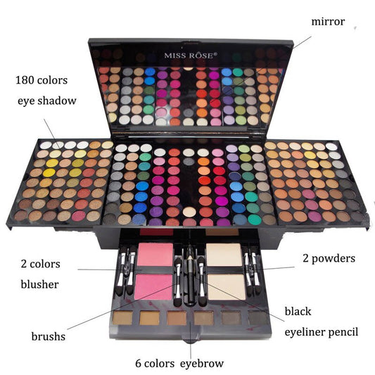 180 Colour Eyeshadow & Blush Palette | All-in-One Makeup Set