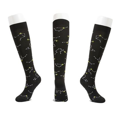 Sports Compression Socks – Nylon Jacquard Cycling & Running Socks