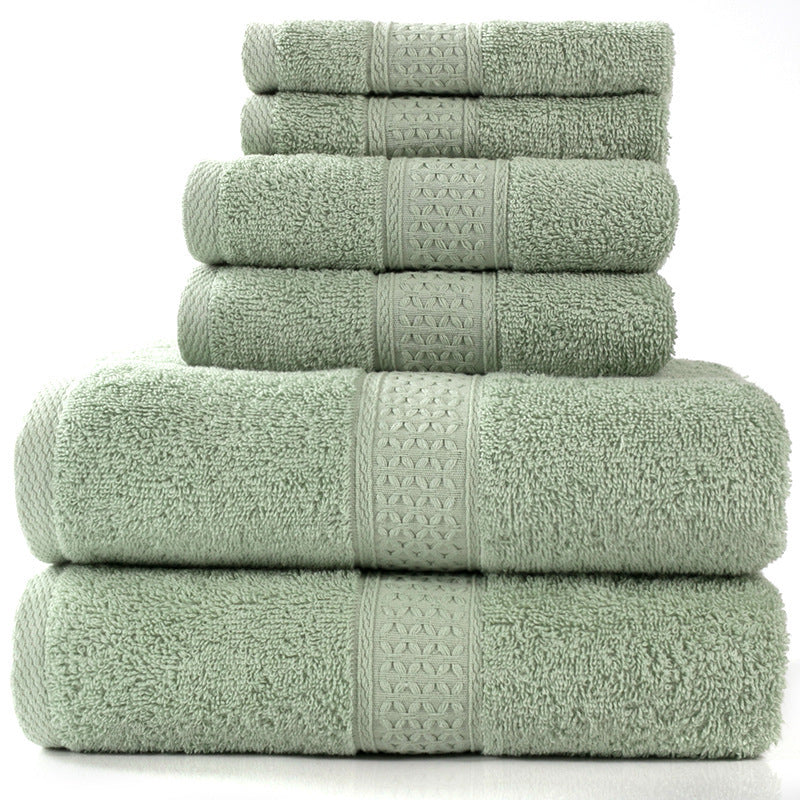Pure Cotton 6-Piece Towel Set | Bath, Hand & Face Cloths
