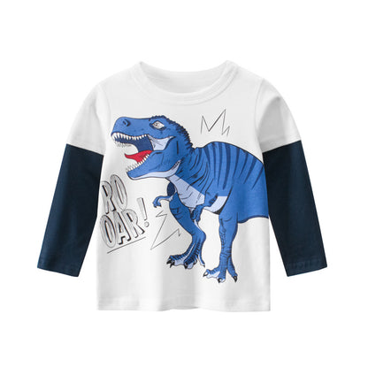 Children's Long Sleeve Cartoon Cotton T-Shirt | Ages 2-10