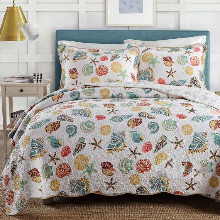 Cotton Summer Quilt Set | 3 Piece | 6 Patterns