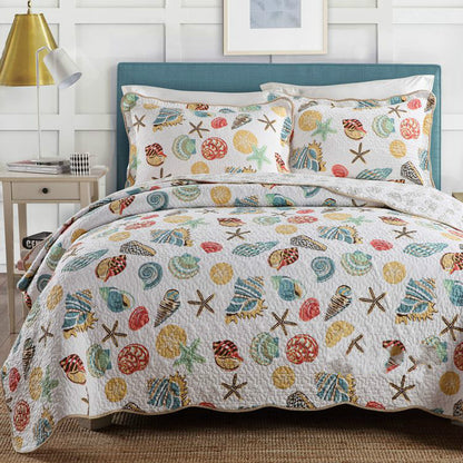 Cotton Summer Quilt Set | 3 Piece | 6 Patterns