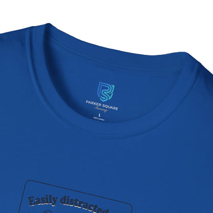'Easily Distracted By…wait, is that a dog?' Cartoon Dog Graphic Tee