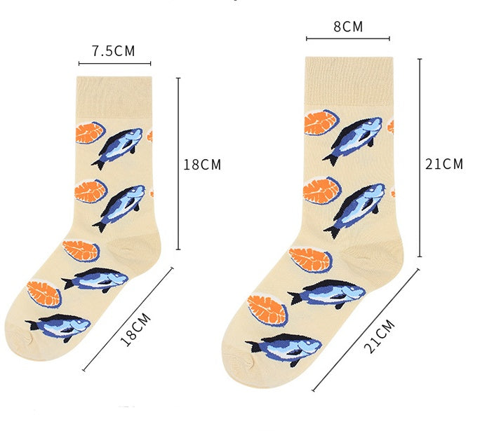 Unisex Seafood Novelty Socks – 5 Ocean Prints