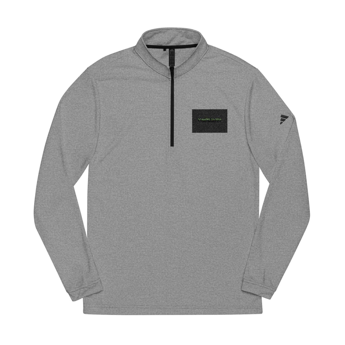 Adidas Embroidered Quarter-Zip Pullover – White Athletic Layering Top
