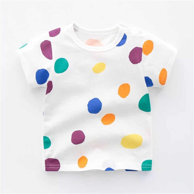 Kids Cotton Short Sleeve T-Shirt | 10 Designs, Sizes 73–110cm