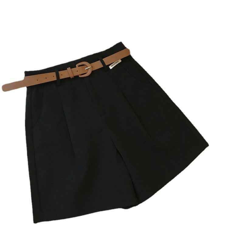 Womens Relaxed Versatile High-waisted Workwear Wide-leg Pants