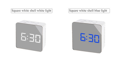 LED Mirror Alarm Clock with Temperature Display