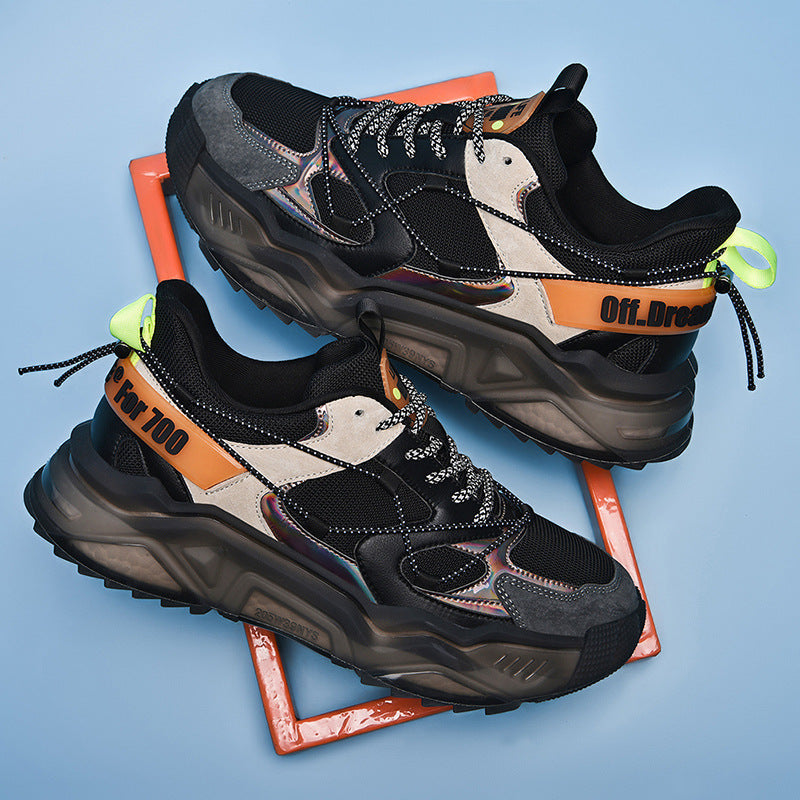 Men's Colour Block Sports Trainers | Pigskin Upper | TPU Sole | EU 39-45