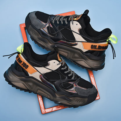 Men's Colour Block Sports Trainers | Pigskin Upper | TPU Sole | EU 39-45