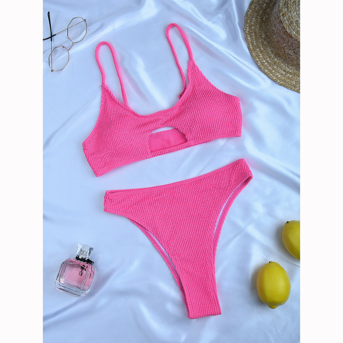 Women's High-Waist Nylon Bikini Set – Bra & Briefs