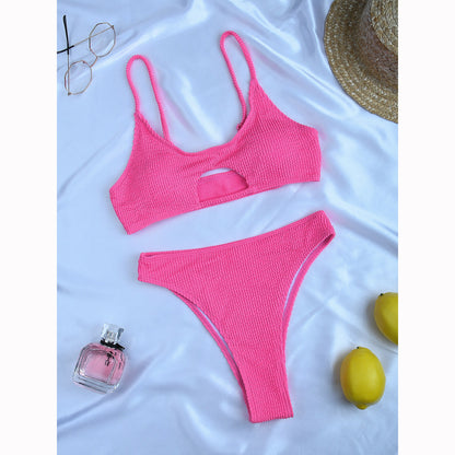 Women's High-Waist Nylon Bikini Set – Bra & Briefs
