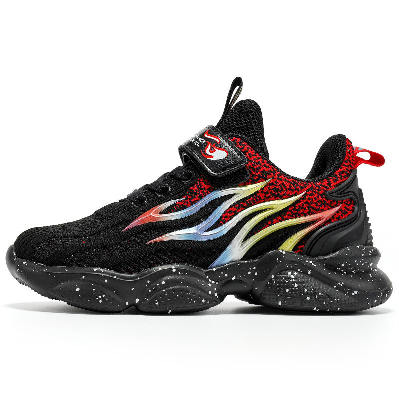 Kids' Retro Mesh Trainers – Anti-Slip, Sizes 28–39