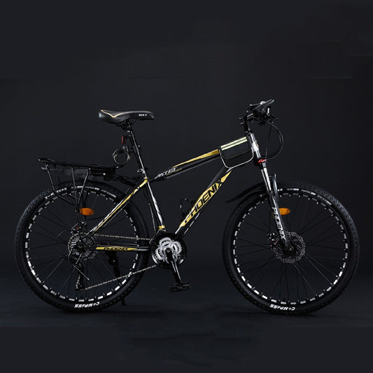 Carbon Steel Mountain Bike – Double Disc Brake 24" & 26" 24/27/30-Speed