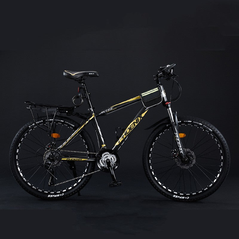 Carbon Steel Mountain Bike – Double Disc Brake 24" & 26" 24/27/30-Speed