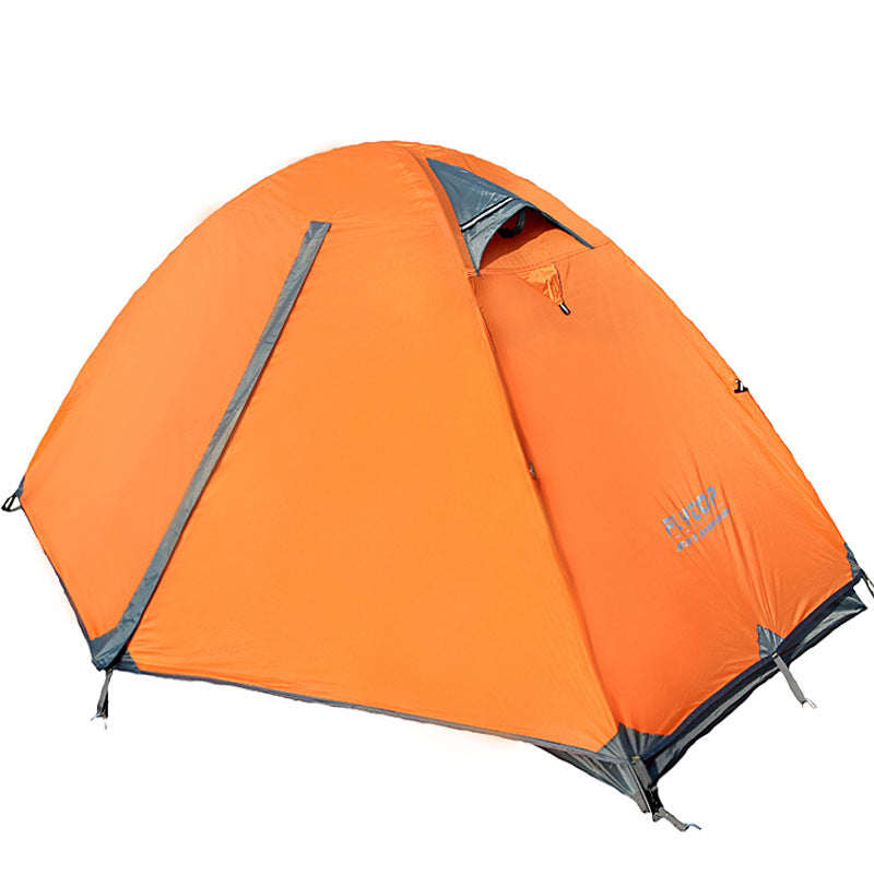 2-Person Ultralight Double-Layer Mountaineering Tent – 2,000-3,000mm Waterproof Aluminium Poles Green, Orange & Blue