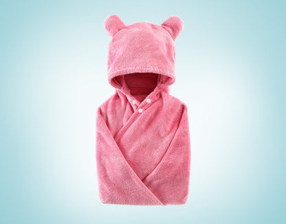 Baby Hooded Bath Towel | Soft Multifunctional Baby Wrap 65x110cm