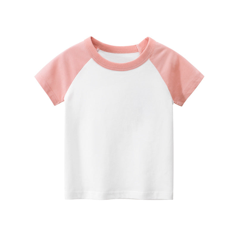 Children's Short Sleeve Solid Colour T-Shirt | 100% Cotton, Unisex