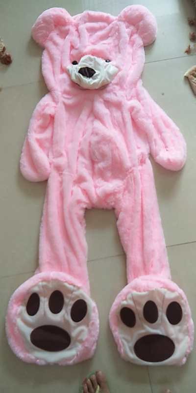 Giant Teddy Bear Plush Shell - Unstuffed Fabric Cover in Multiple Sizes