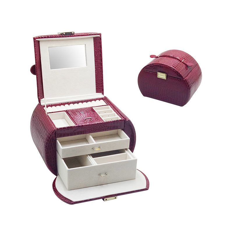 Luxury Leather Jewellery Box – Hard Case Organiser, 7 Colours