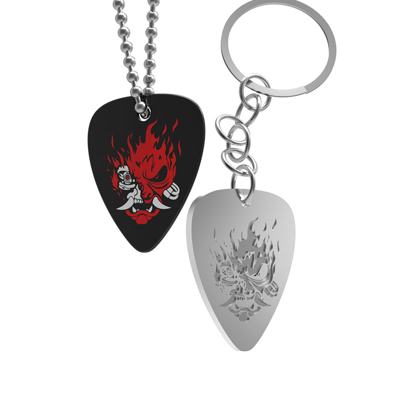 Skull & Spider Titanium Steel Couple Keychain