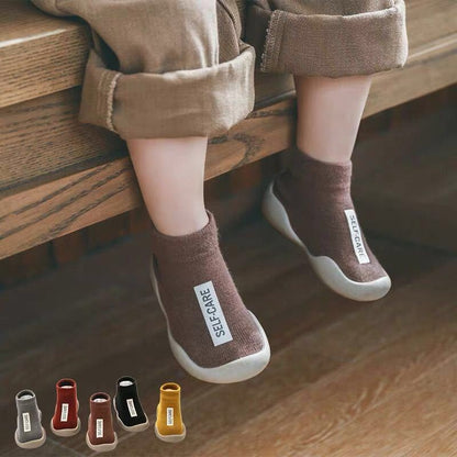 Baby & Toddler Soft-Sole Non-Slip Indoor Shoes | Breathable Cotton Letter Print Shoes