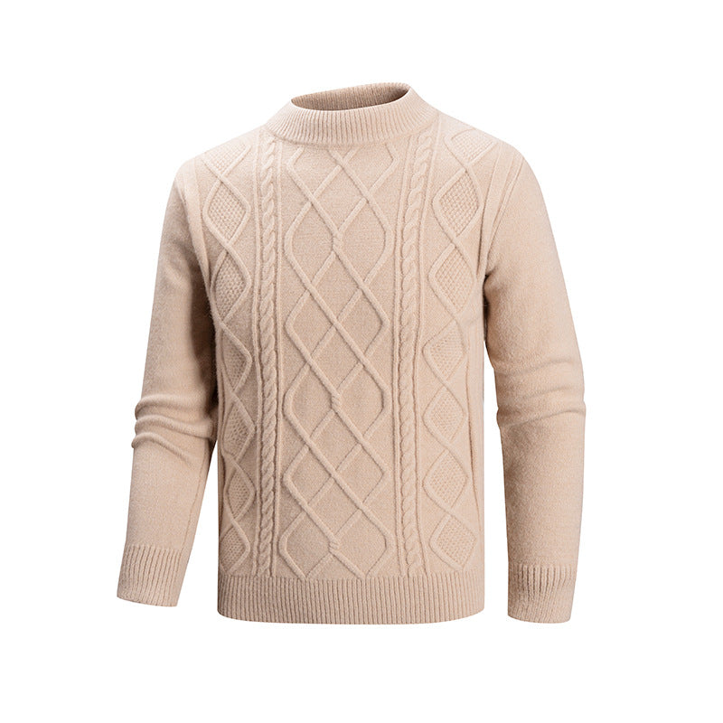 Men's Mock Neck Knit Pullover | Extra Thick Modal Blend | JParker