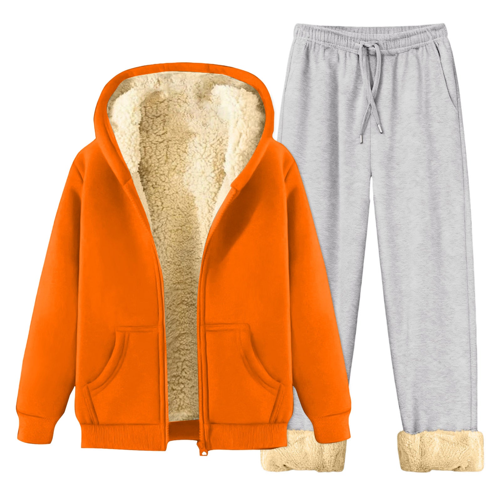 Men's Fleece-Lined Hoodie Tracksuit Set – Autumn Winter | M–5XL