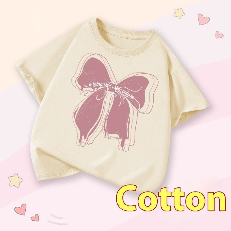 Girls Cartoon Print Short Sleeve Cotton T-Shirt – 14 Designs