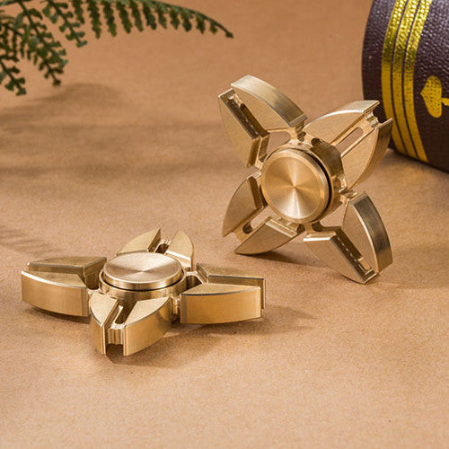 Triangular Brass Fingertip Spinning Top Decompression Toy