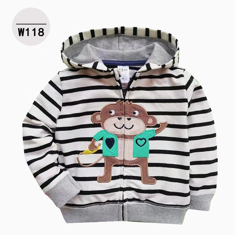 Baby & Toddler Zip-Up Printed Hoodie | Kids Casual Hoodie 9M-3Y