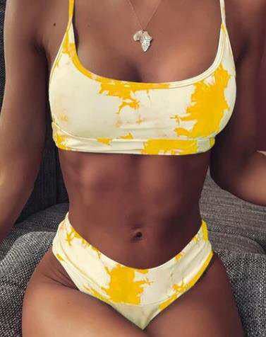 Women's High-Waist Bikini Swimsuit – Quick-Dry & Backless