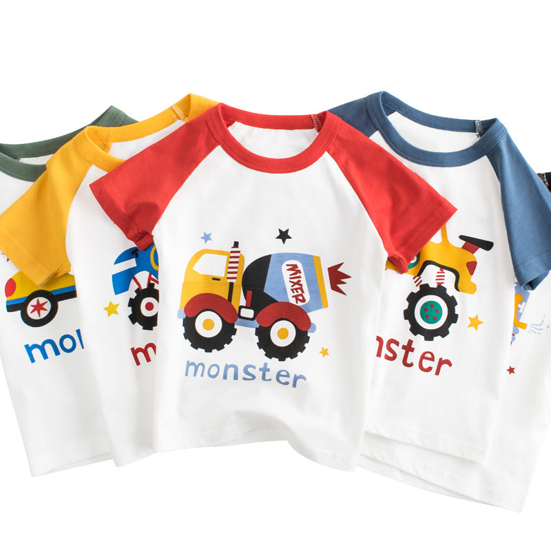 Children's Cartoon Print Short Sleeve T-Shirt | Ages 1-9
