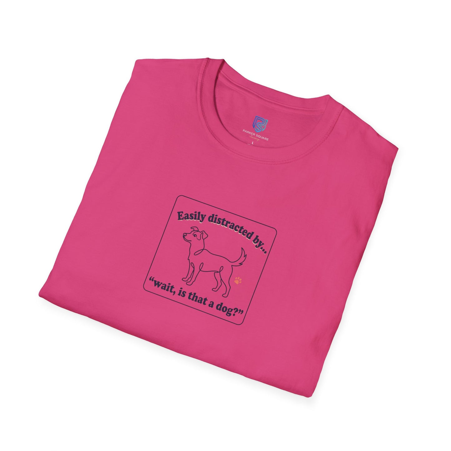 'Easily Distracted By…wait, is that a dog?' Cartoon Dog Graphic Tee