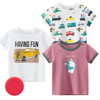 Children's Animal Print Short Sleeve T-Shirt | Soft, Unisex Summer Top