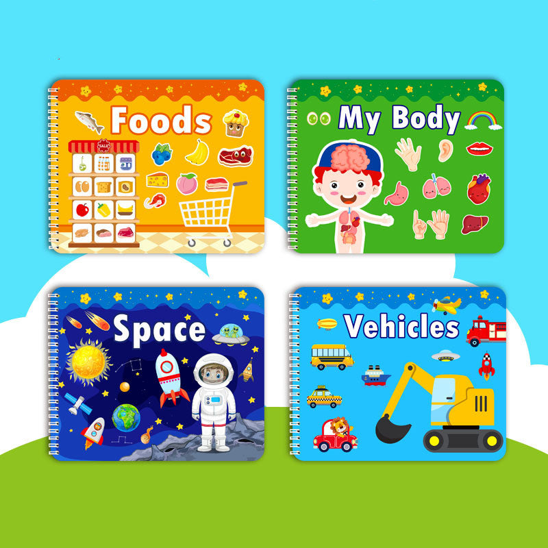 Children's Early Learning Activity Set Velcro Cards Sticker Book Ages 3+ - JParker Collections