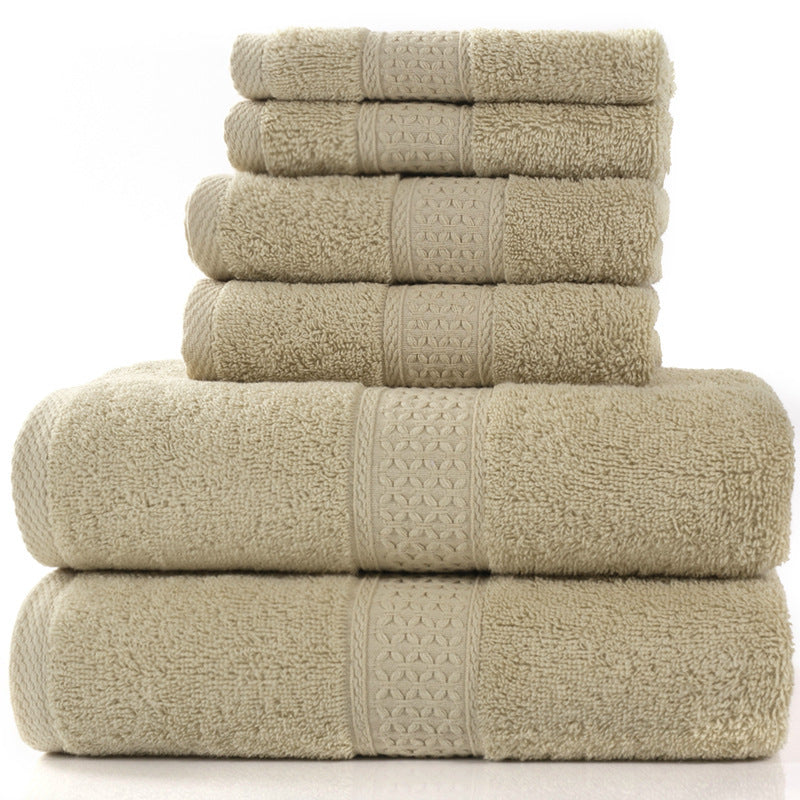 Pure Cotton 6-Piece Towel Set | Bath, Hand & Face Cloths
