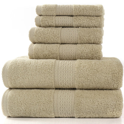 Pure Cotton 6-Piece Towel Set | Bath, Hand & Face Cloths