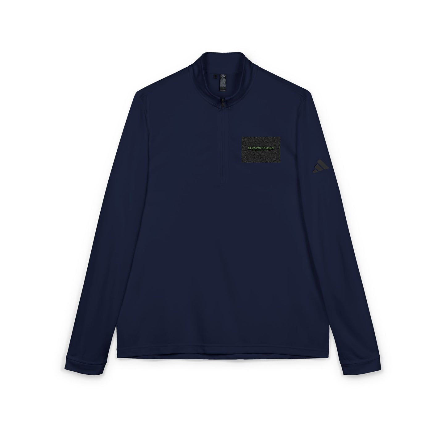 Adidas Embroidered Quarter-Zip Pullover | White Athletic Top
