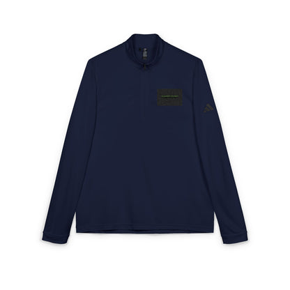 Adidas Embroidered Quarter-Zip Pullover | White Athletic Top