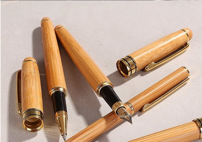 Bamboo Ballpoint Pen with Engraving | Gift Box | 0.58mm Nib