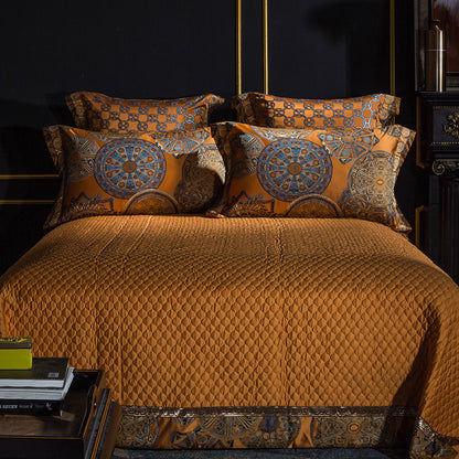 Luxury Jacquard Bedding Set | Yarn-Dyed Woven Design