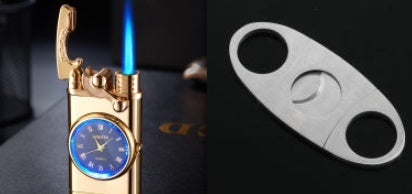 2-in-1 Watch Lighter with Butane Torch Flame