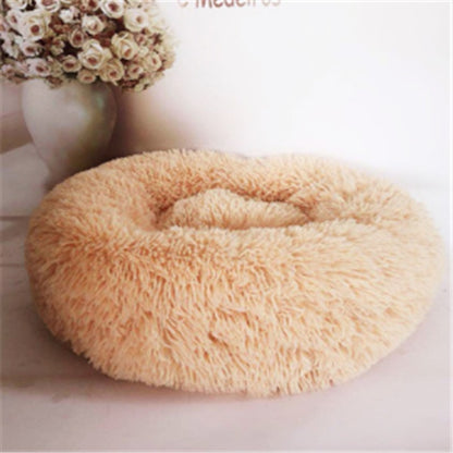 Round Plush Pet Bed | Anti-Slip | Machine Washable | 8 Sizes